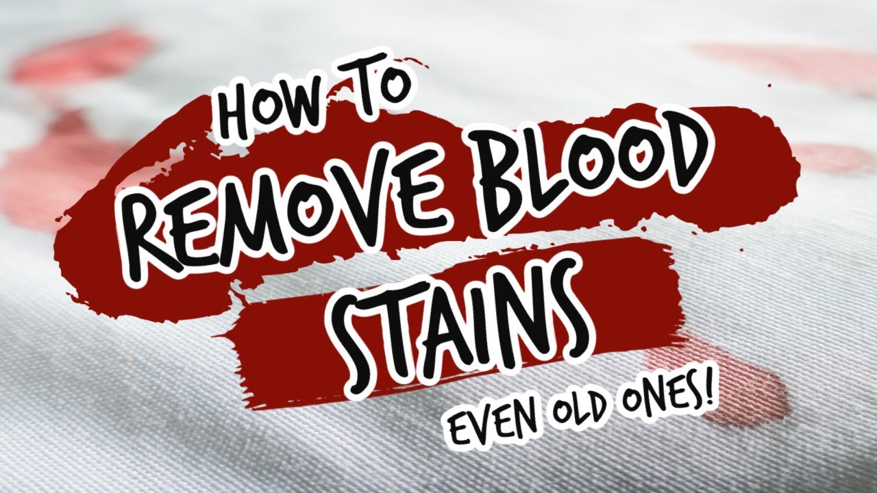 How To Remove Dried Set In Blood Stains From Fabric - YouTube