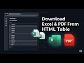 How to make excel and pdf using JavaScript | Export HTML Table into Excel using JavaScript