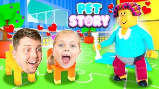 We Got ADOPTED By A GRANNY!! Roblox Pet Story Walkthrough