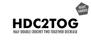 The Half Double Crochet Two Together Decrease (hdc2tog) :: Crochet Decrease :: Right Handed