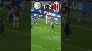 Inter milan VS Ac milan 🥵 #shorts #football