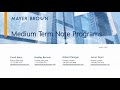 Medium-Term Note Programs