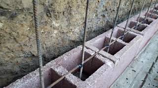 Building DIY Retaining Wall Concrete Block With Cement Sand And Steel 2018 year