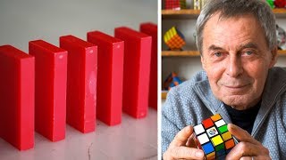 Dominoes in Greece with ERNO RUBIK!