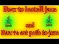 How to install java JDk & JRE and set path to java