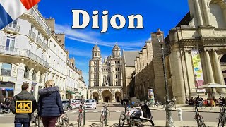 Dijon, France  -  Walking in  the city center - 4K UHD Walking Tour