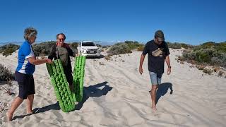 Pajero tests out the soft sand