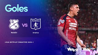 Medellín  vs. América (goles) | Liga BetPlay Dimayor 2023-2 | Cuadrangulares - Fecha 6