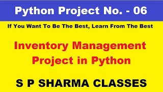 Python Project No. 6: Inventory Management Project in Python