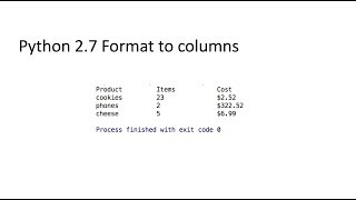 python print columns