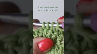 Invisible decrease in double crochet. Crochet tip