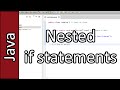 Nested if statements - Java Programming Tutorial #17 (PC / Mac 2015)