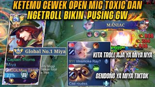 SOLO RANK KETEMU CEWEK ON MIC TOXIC DAN TROLL! PUSING GW LIAT TIM INI! | MLBB