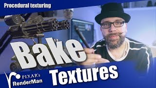 Texture baking using Renderman for Maya