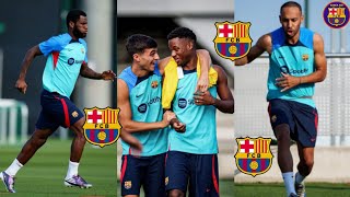 🔥✅Smiles & hard work as Franck Kessie trains for the 3rd time with the squad. Barca training