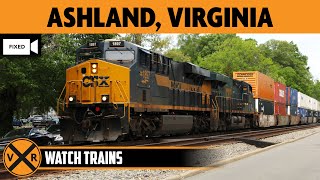 Ashland, Virginia, USA | LIVE Train Camera (Fixed View — South)