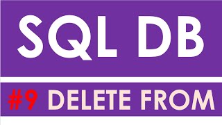 SQL Database Video 9: SQL DELETE FROM | Apex Oracle