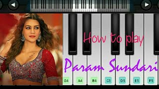 Param Sundari - Mimi Song | Piano Tutorial