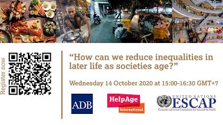 Webinar “How can we reduce inequalities in later life as societies age?”