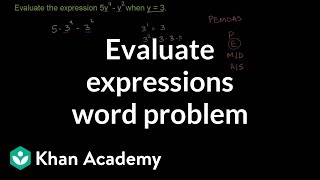Evaluating an algebraic expression with exponents | 6th grade | Khan Academy