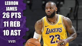 LeBron James records triple-double for Lakers vs. Spurs [HIGHLIGHTS] | NBA on ESPN