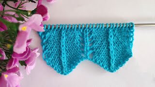 آموزش بافت زیگزاگی ساده با دو میل - KNIT ZIG ZAG STITCH