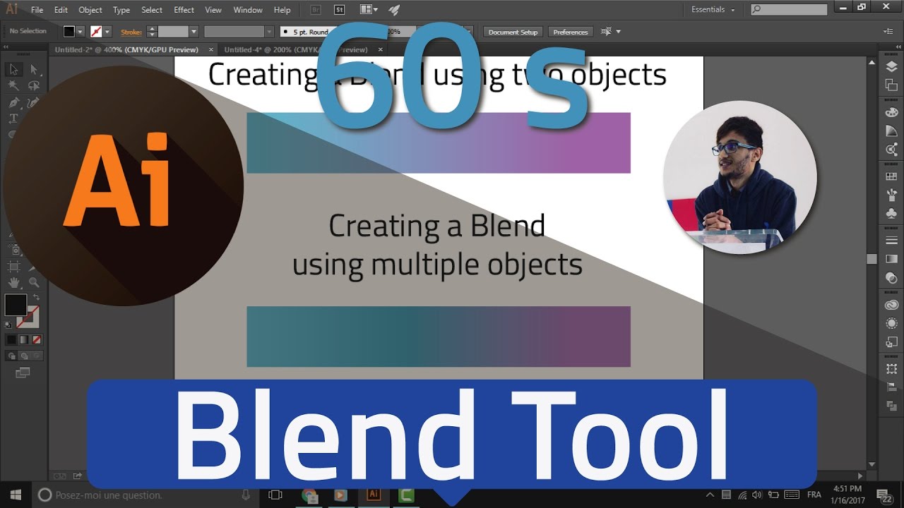 Work With Blended Objects Using Blend Tool - Adobe Illustrator - YouTube