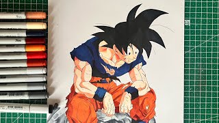 How to Draw Goku  - ( End of Z) - Dragon Ball Z