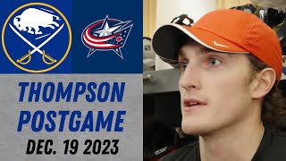 Tage Thompson Postgame Interview vs Columbus Blue Jackets (12/19/2023)