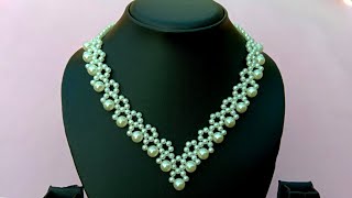 How To DIY Pearl Necklace// Simple Pearl Necklace// Useful & Easy