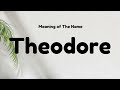 Meaning of the Name Theodore