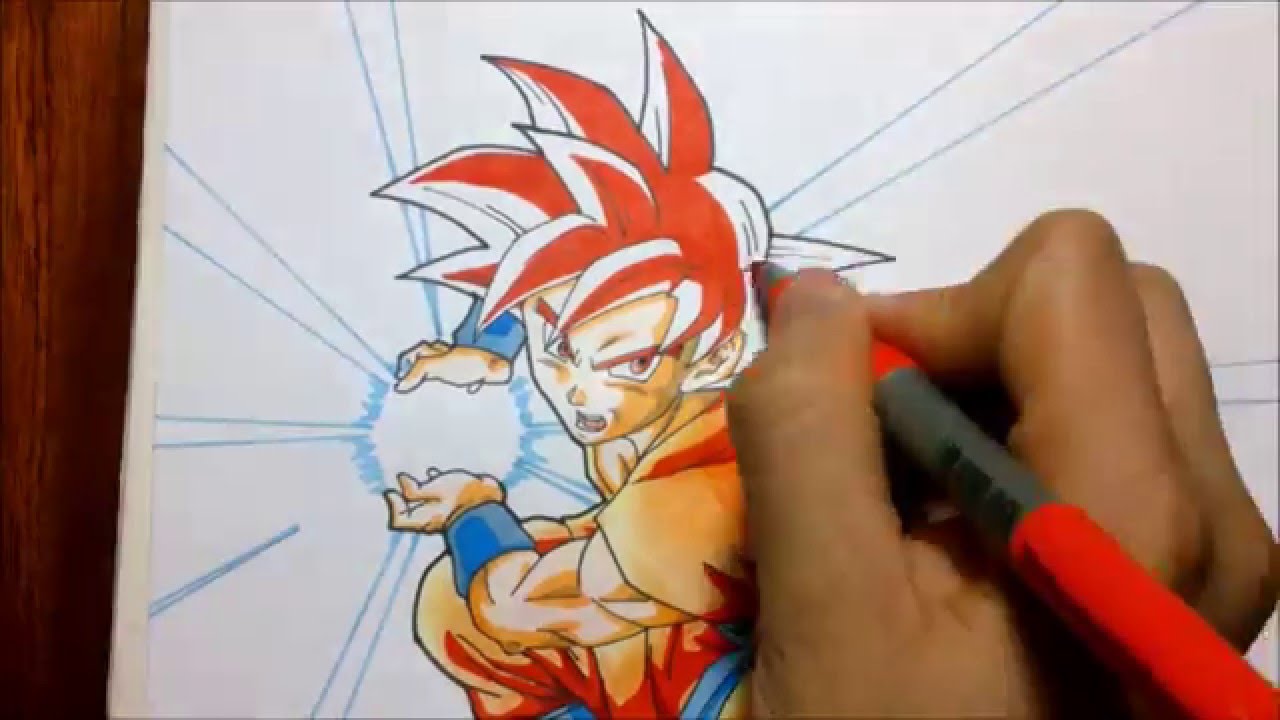 The Best 13 Como Dibujar A Goku Ssj Dios Rojo Bigappwasuzz