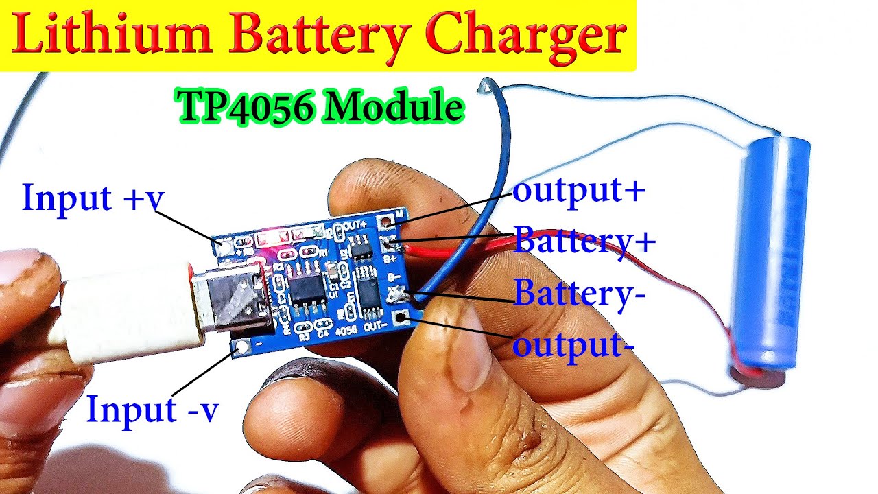 Tp4056 Lithium Battery Charger Tp4056 Connection Tp 40 56 Module