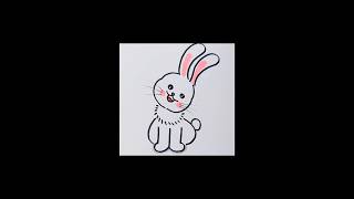 Beautiful rabbit 🐰 Drawing| uj short drawing #viral #youtubeshorts #drawing #shorts #trending #short