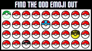 FIND THE ODD EMOJI OUT 🔍 | POKEMON PUZZLE GAME | EMOJI PUZZLE QUIZ #54 | #pokemon #pokemongame