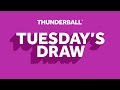 The National Lottery Thunderball draw results from Tuesday 17 September 2024