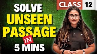 Class 12 Unseen Passage Kaise Solve Kare | Tricks To Solve Unseen Passage Fast |  Nikita Singh