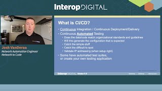 Understanding CI/CD in Networking Context, Interop 2020