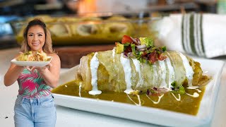 The Best ENCHILADA STYLE SALSA VERDE WET BURRITOS one Burrito is NEVER Enough!