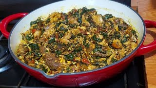 Sweet potato leaves stew ||#vlogmas2021 day 8 #ghana