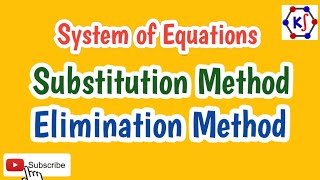 Substitution & Elimination Method #algebra ||Solving system of Equations || Urdu & Hindi