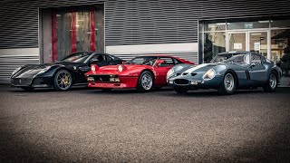 $50M Ferrari 250 GTO meets 288 GTO and 599 GTO at Joe Macari!!