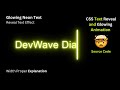 Easy CSS Glowing Text Reveal Animation | CSS Text Glowing Animation | CSS Text-Shadow