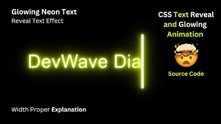Easy CSS Glowing Text Reveal Animation | CSS Text Glowing Animation | CSS Text-Shadow