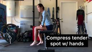 Hamstring release with lacrosse ball