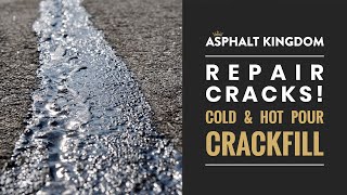 REPAIR ASPHALT PAVEMENT CRACKS WITH COLD POUR OR HOT POUR RUBBER CRACK FILLER #crackrepair