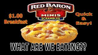 $1.00 Breakfast! | Red Baron Mini Scrambles | WHAT ARE WE EATING??