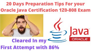 Tips and Tricks to clear Java OCA 1Z0-808 Exam in 20 Days 😎 | My Java Certification My Experience 🤯