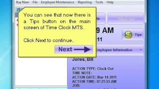 Employee Tip Tracking - Time Clock MTS