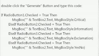 Message Box Generator Tutorial for Visual Basic 2008